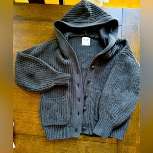 Abercrombie cardigan knit gray sweater pockets extra small, XS NWT